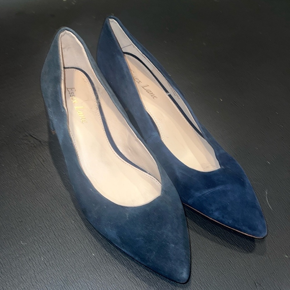 Essex Lane Blue Suede Heels